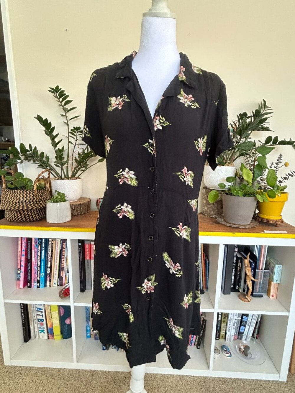 Volcom Black Floral Mini Dress - Picture 11 of 16